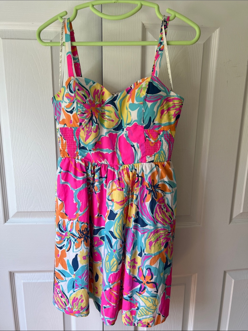 Lilly Pulitzer Bright Floral Sundress in Pink, Orange, Yellow, Blue